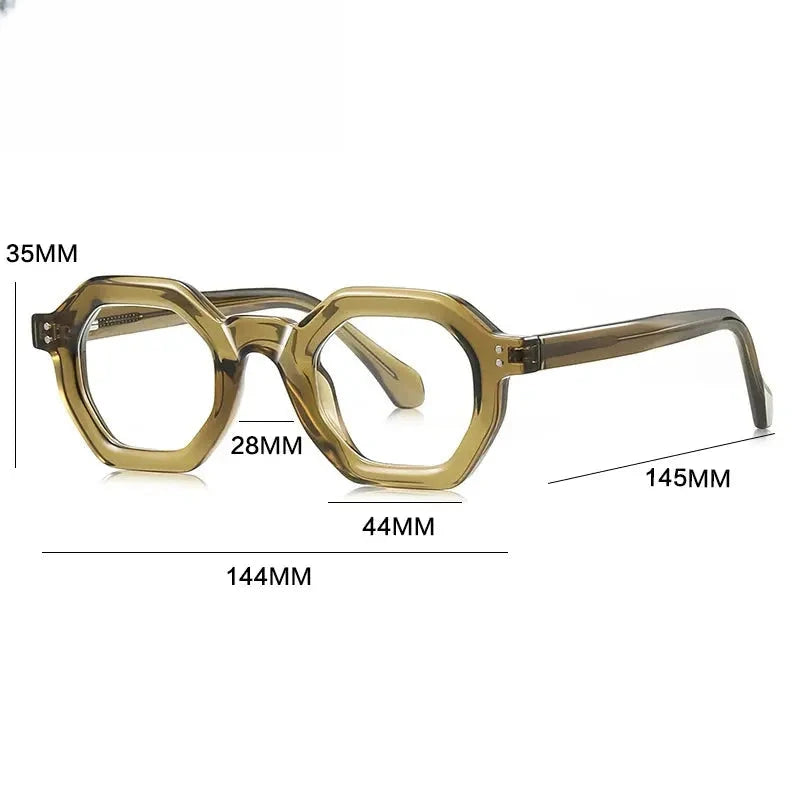 Unisex Polygon Full Rim Titanium Reading Glasses Gxy2050 — view 2 | Rx Spectacle