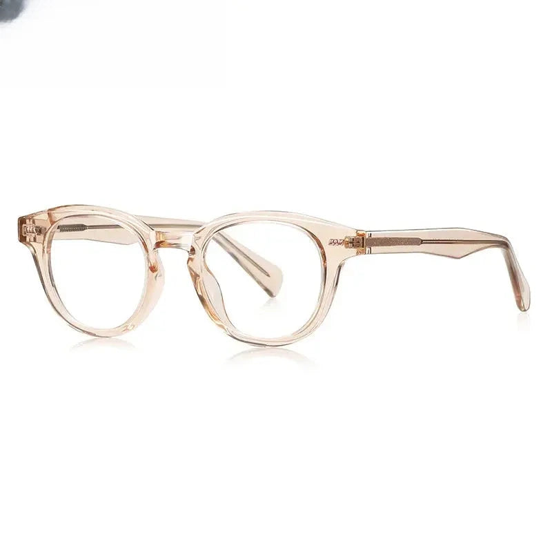 Unisex Round Full Rim Titanium Prescription Glasses 474016 — view 7 | Rx Spectacle