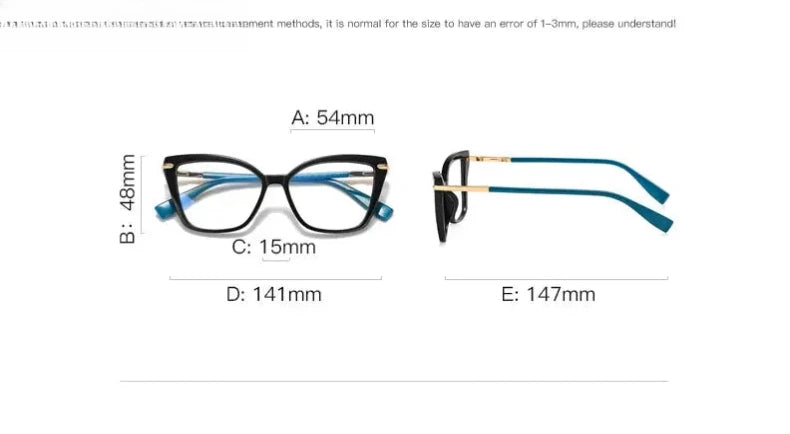 Women's Square Full Rim TR90 Reading Glasses 2112 — view 14 | Rx Spectacle
