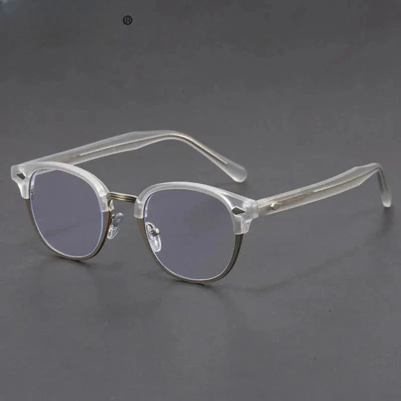 Unisex Round Full Rim Titanium Reading Glasses 10306 — view 1 | Rx Spectacle
