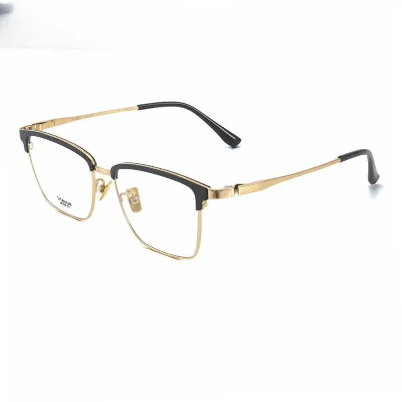 Men's Square Full Rim Titanium Prescription Glasses 881079 — view 4 | Rx Spectacle