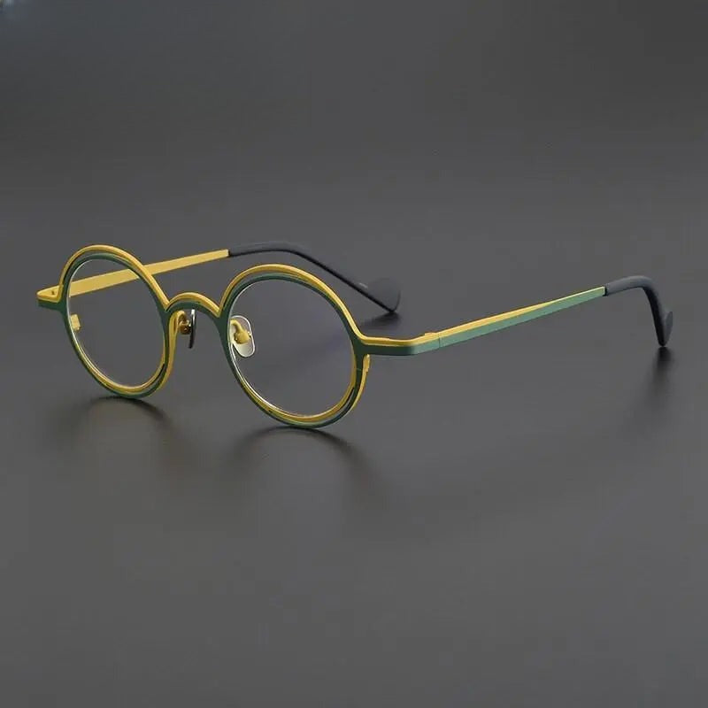 Unisex Round Full Rim Titanium Prescription Glasses Gxyj999 — view 2 | Rx Spectacle
