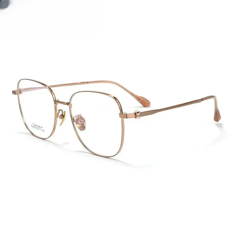 Unisex Polygon Full Rim Titanium Prescription Glasses 876602 — view 6 | Rx Spectacle