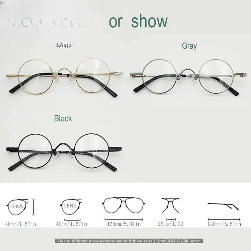 Women's Round Full Rim Alloy Prescription Glasses 811008 — view 2 | Rx Spectacle