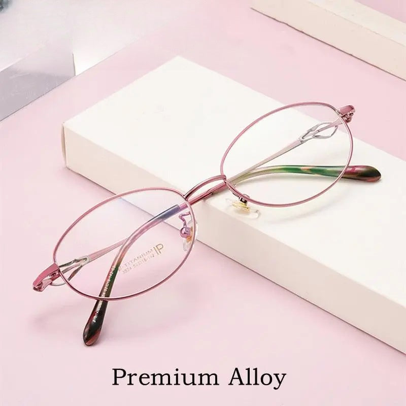 Women's Oval Full Rim Alloy Prescription Glasses 3524X — view 1 | Rx Spectacle