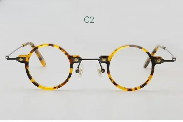 Unisex Round Full Rim Acetate Prescription Glasses 3636 — view 8 | Rx Spectacle