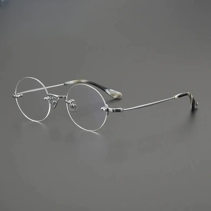 Unisex Polygon Rimless Titanium Prescription Glasses G41486 — view 3 | Rx Spectacle