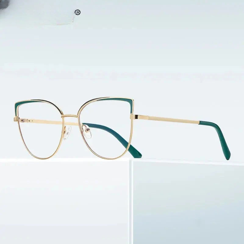 Women's Square Full Rim Alloy Reading Glasses 3103 — view 3 | Rx Spectacle