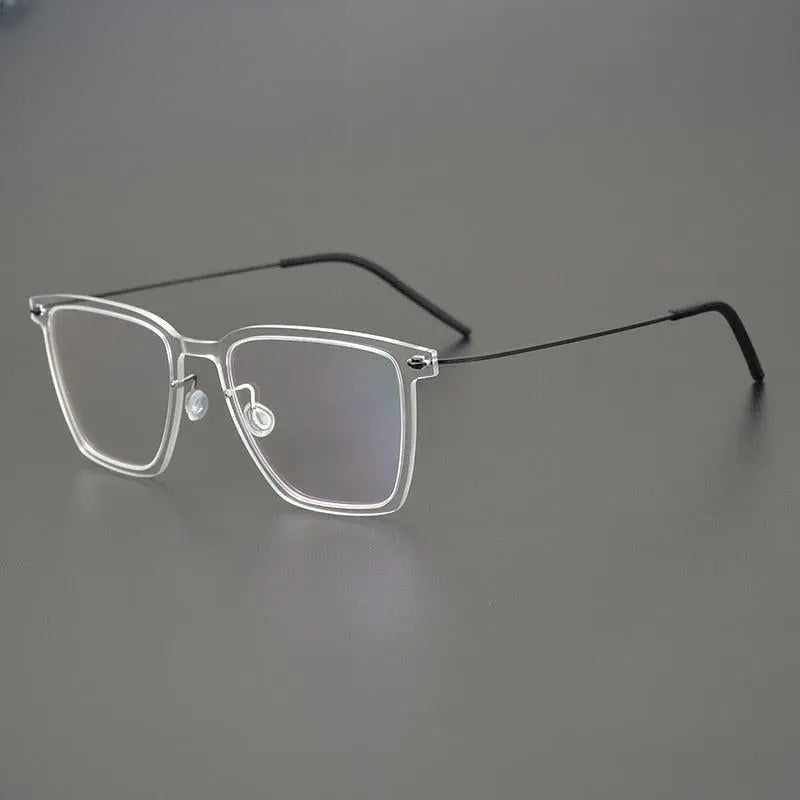 Unisex Square Full Rim Titanium Prescription Glasses Gxyj950 — view 1 | Rx Spectacle