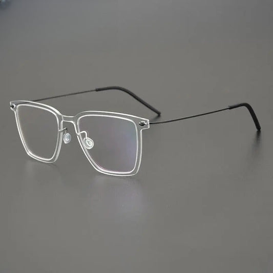Unisex Square Full Rim Titanium Prescription Glasses Gxyj950 — view 1 | Rx Spectacle