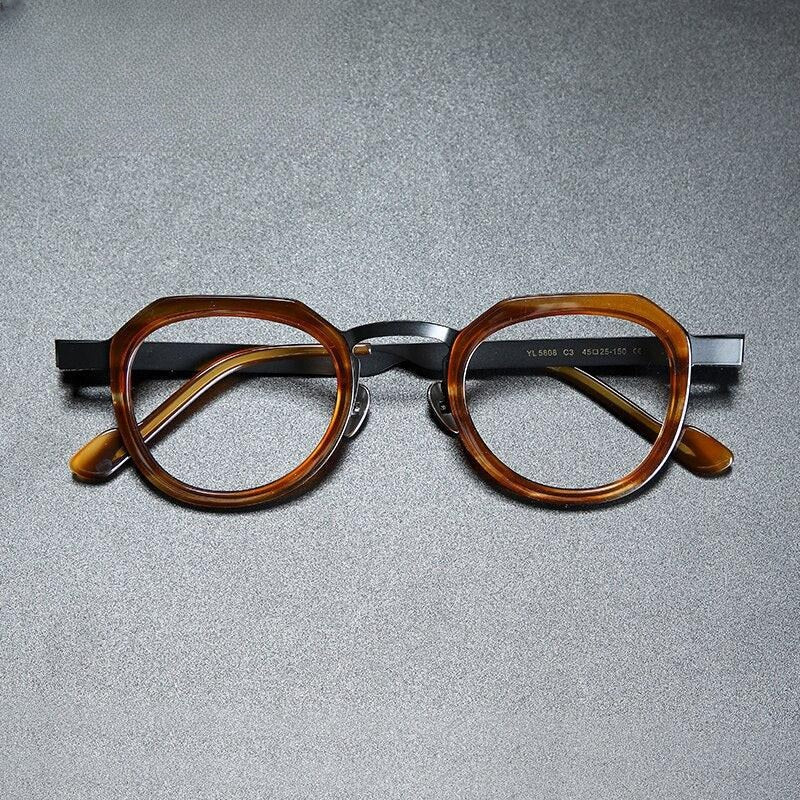 Unisex Round Full Rim Titanium Prescription Glasses Gxyj919 — view 5 | Rx Spectacle