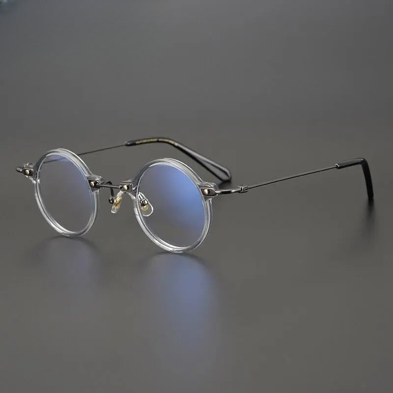 Unisex Round Full Rim Titanium Prescription Glasses Gxyj577 — view 3 | Rx Spectacle