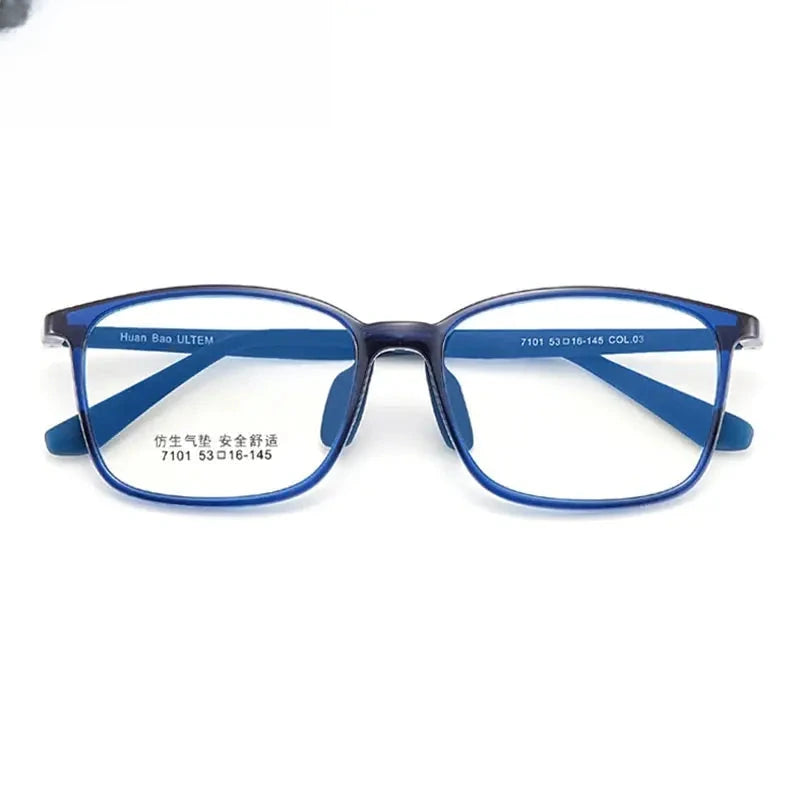 Unisex Square Full Rim Titanium Prescription Glasses 407101 — view 3 | Rx Spectacle