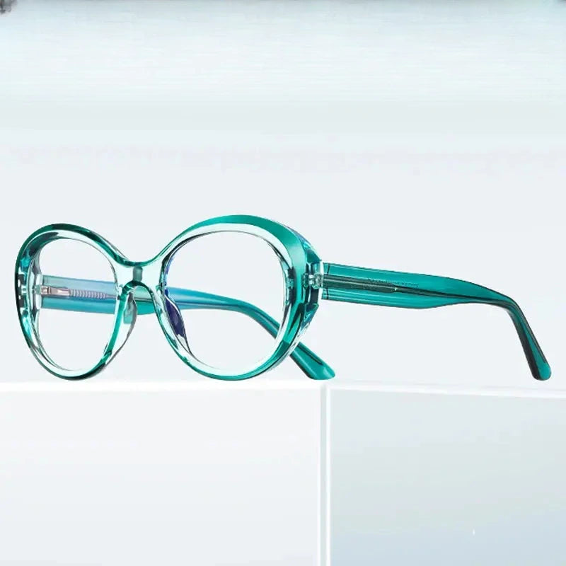 Women's Oval Full Rim TR90 Prescription Glasses J2146 — view 1 | Rx Spectacle