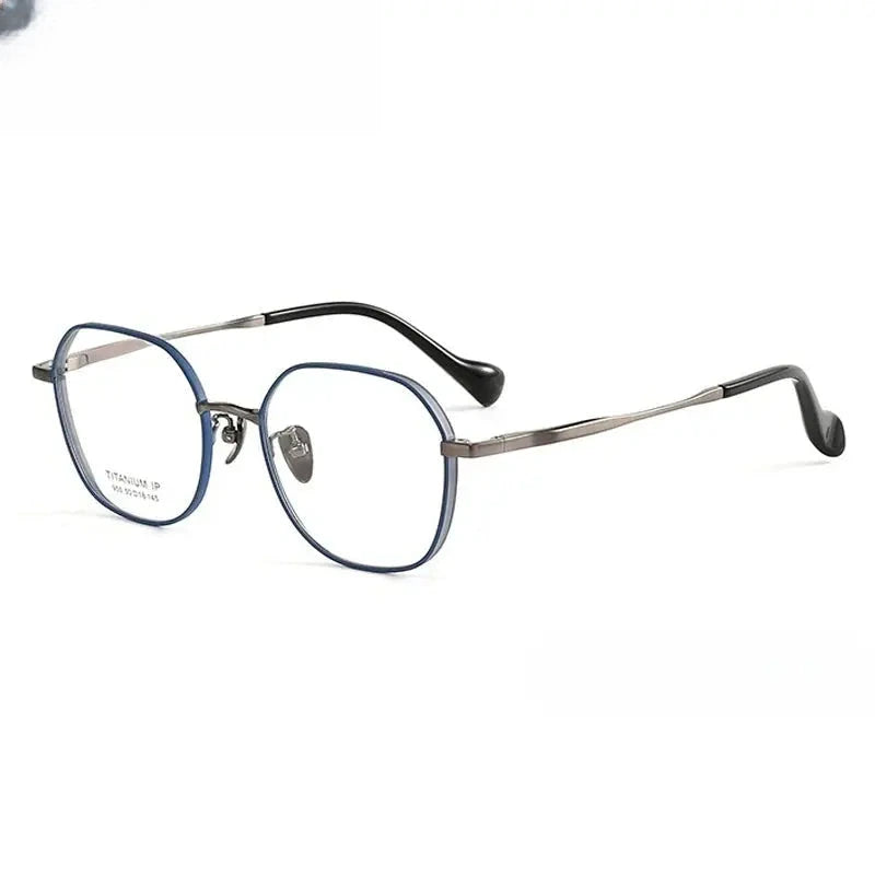 Women's Polygon Full Rim Titanium Prescription Glasses 396955 — view 6 | Rx Spectacle