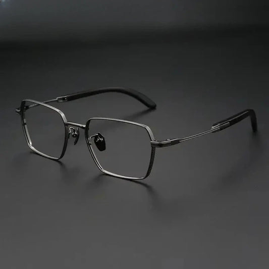 Unisex Polygon Full Rim Titanium Prescription Glasses 612328 — view 1 | Rx Spectacle