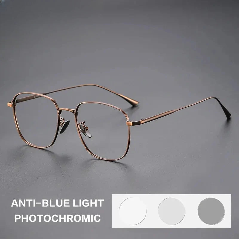 Unisex Polygon Full Rim Titanium Reading Glasses 531845 — view 8 | Rx Spectacle