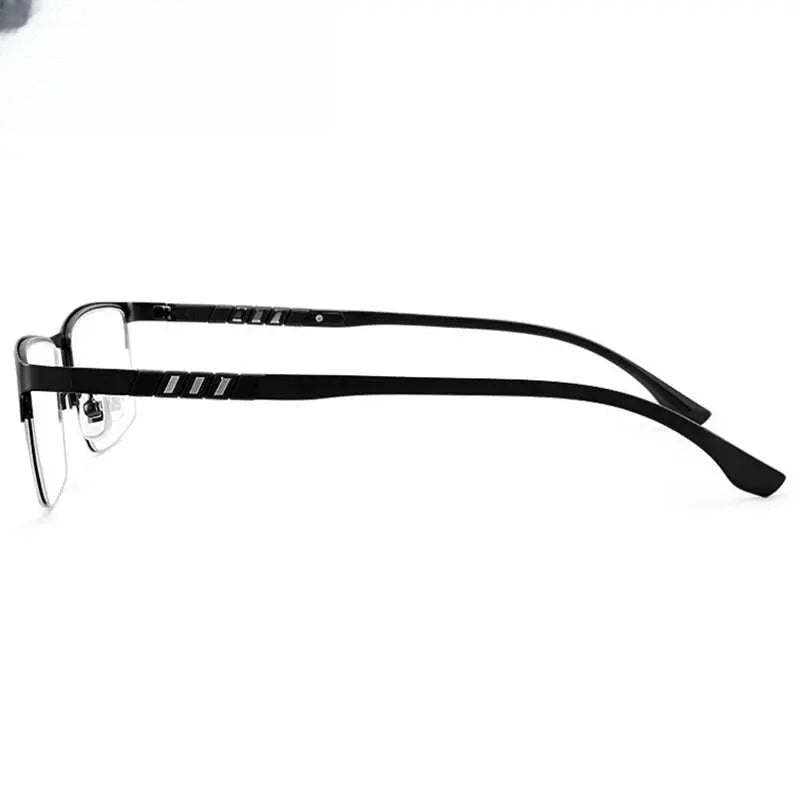 Unisex Semi-Rimless Stainless Steel Prescription Glasses — view 5 | Rx Spectacle