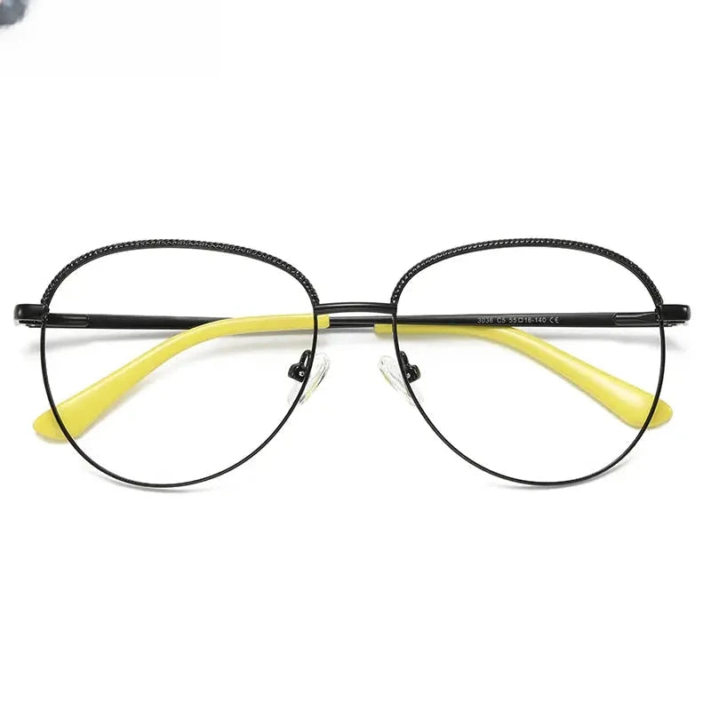 Women's Square Full Rim Alloy Reading Glasses 3036 — view 7 | Rx Spectacle