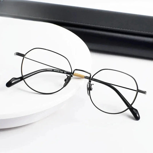 Unisex Polygon Full Rim Titanium Prescription Glasses 20066 — view 1 | Rx Spectacle