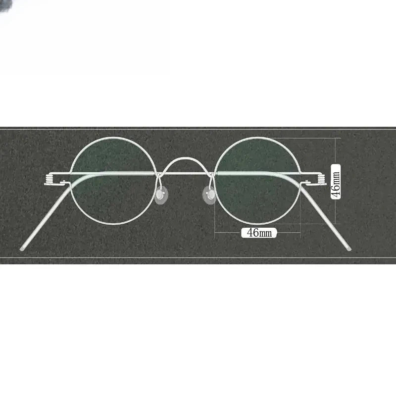 Unisex Round Full Rim Stainless Steel Prescription Glasses Y3030 — view 7 | Rx Spectacle