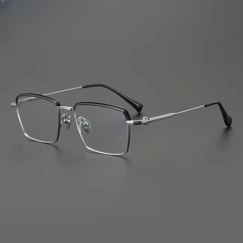 Unisex Square Full Rim Titanium Prescription Glasses Gxyj4006 — view 5 | Rx Spectacle