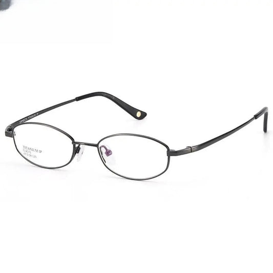 Unisex Oval Full Rim Titanium Prescription Glasses 8070 — view 1 | Rx Spectacle