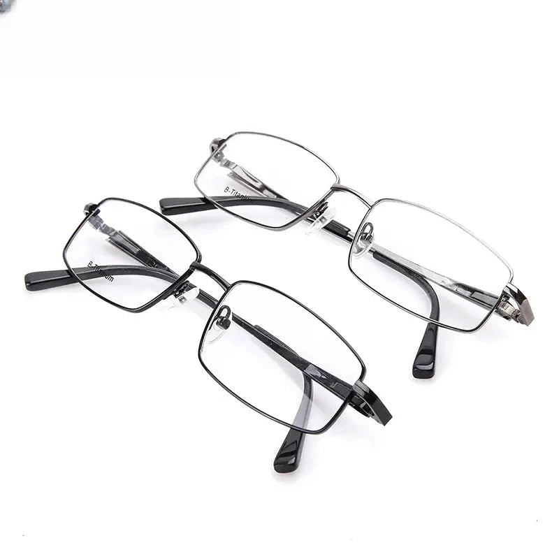Unisex Polygon Full Rim Titanium Prescription Glasses 414755 — view 1 | Rx Spectacle