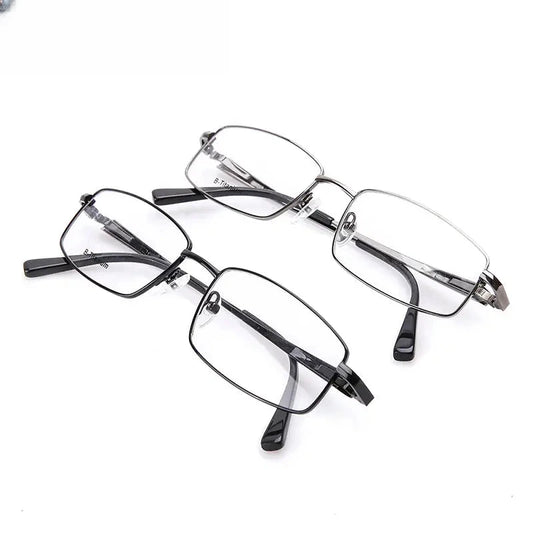 Unisex Polygon Full Rim Titanium Prescription Glasses 414755 — view 1 | Rx Spectacle