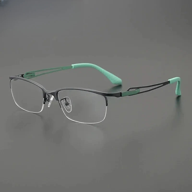 Women's Browline Semi-Rimless Titanium Prescription Glasses Gx185867 — view 5 | Rx Spectacle