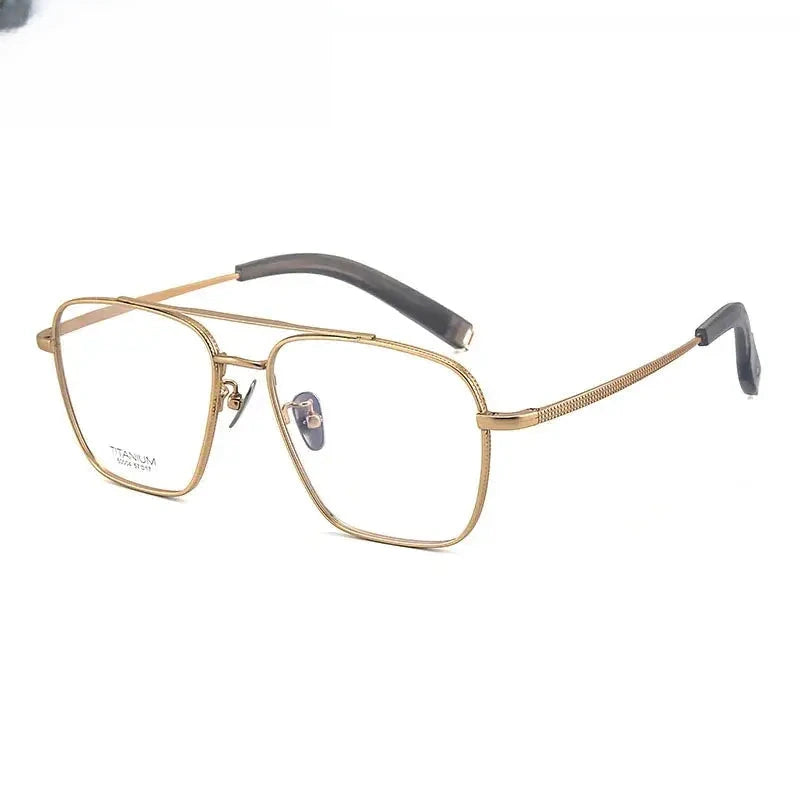 Men's Square Full Rim Titanium Prescription Glasses 500004 — view 5 | Rx Spectacle
