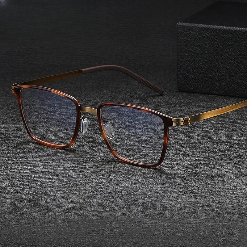 Unisex Square Full Rim Alloy Prescription Glasses Gxyj--1182 — view 1 | Rx Spectacle