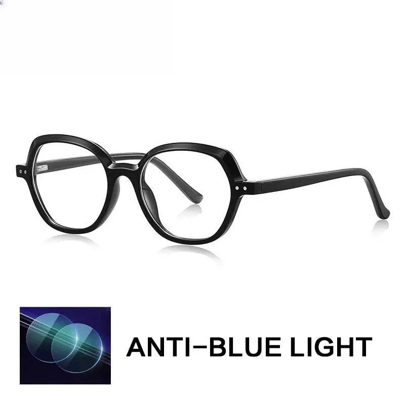 Women's Oval Full Rim Titanium Reading Glasses Gxyj9051 — view 7 | Rx Spectacle