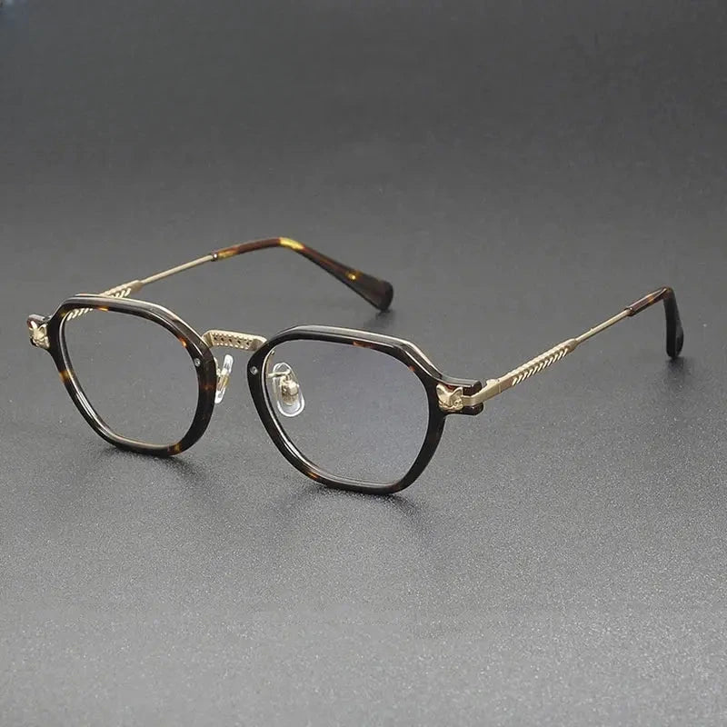 Unisex Polygon Full Rim Titanium Prescription Glasses 22009 — view 1 | Rx Spectacle