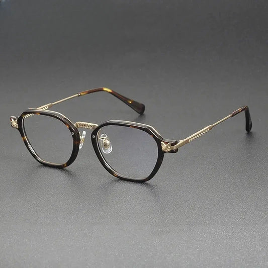Unisex Polygon Full Rim Titanium Prescription Glasses 22009 — view 1 | Rx Spectacle