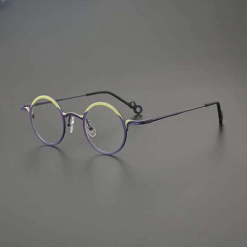Women's Round Full Rim Titanium Prescription Glasses G85869 — view 8 | Rx Spectacle