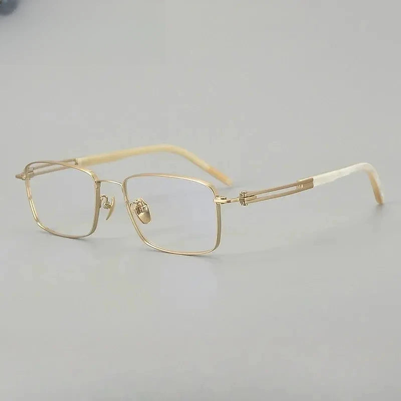 Men's Polygon Full Rim Titanium Oversized Prescription Glasses 401006 — view 4 | Rx Spectacle