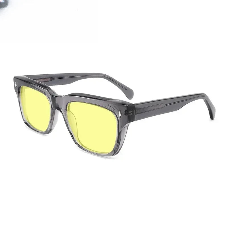 Unisex Square Full Rim Acetate Prescription Glasses Mo15 — view 12 | Rx Spectacle