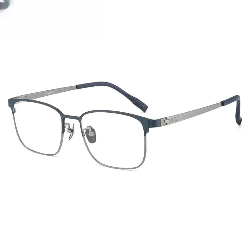 Men's Square Full Rim Titanium Prescription Glasses 771285 — view 4 | Rx Spectacle