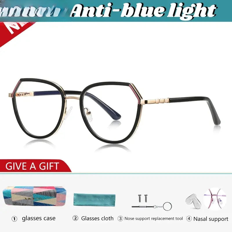 Unisex Polygon Full Rim Titanium Reading Glasses 83130 — view 4 | Rx Spectacle