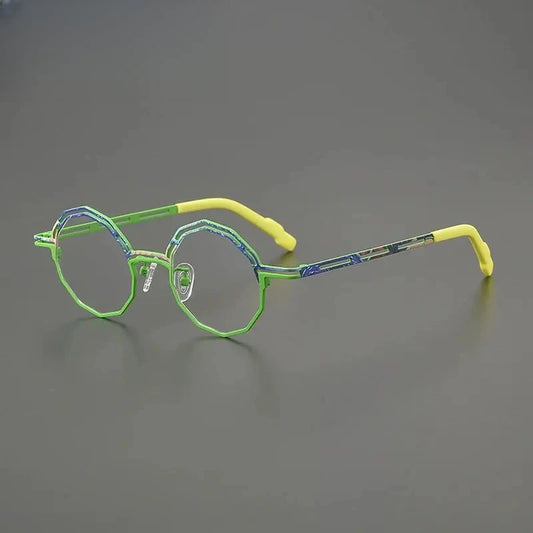 Women's Polygon Full Rim Titanium Prescription Glasses G85888 — view 1 | Rx Spectacle