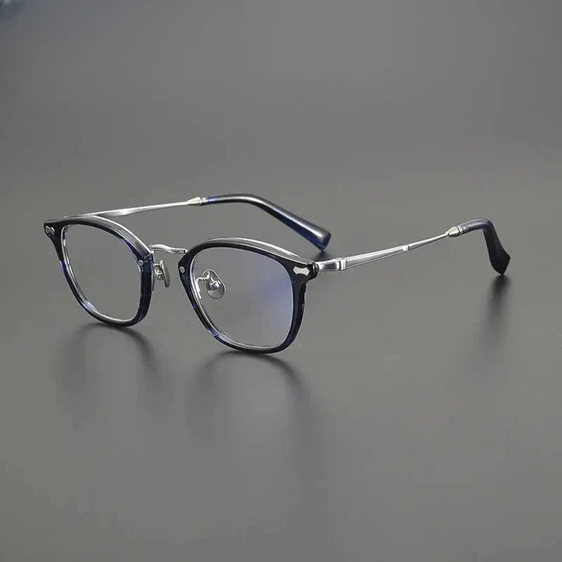 Unisex Square Full Rim Titanium Prescription Glasses Gxyj1539 — view 6 | Rx Spectacle