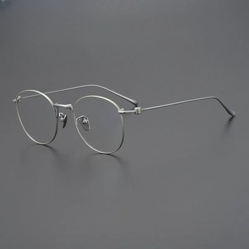 Unisex Round Full Rim Titanium Prescription Glasses Gxyj917 — view 3 | Rx Spectacle