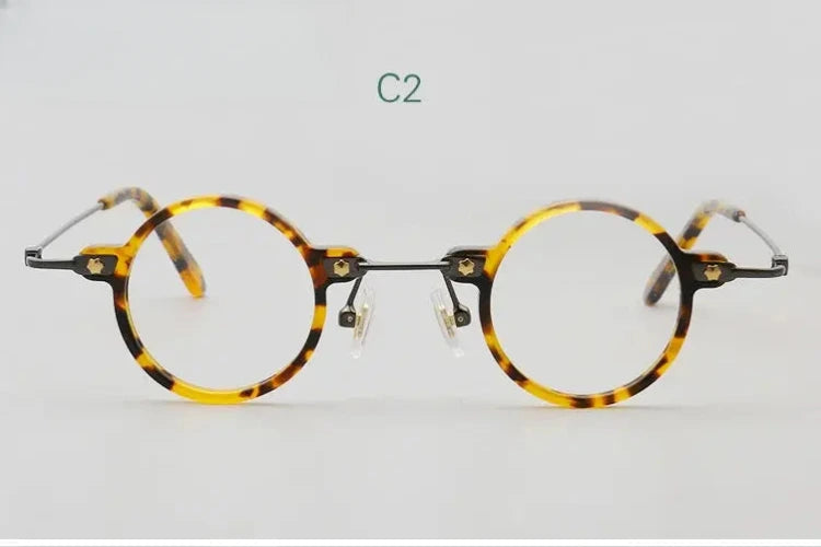 Unisex Round Full Rim Titanium Prescription Glasses 14029 — view 6 | Rx Spectacle