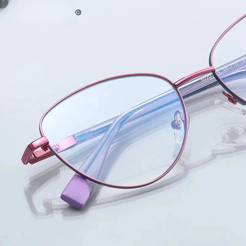 Women's Cat Eye Full Rim Alloy Reading Glasses 3020 — view 2 | Rx Spectacle