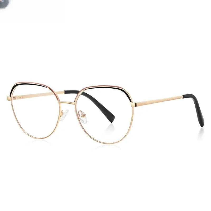 Unisex Round Full Rim Titanium Flat Top Reading Glasses 3098 — view 7 | Rx Spectacle