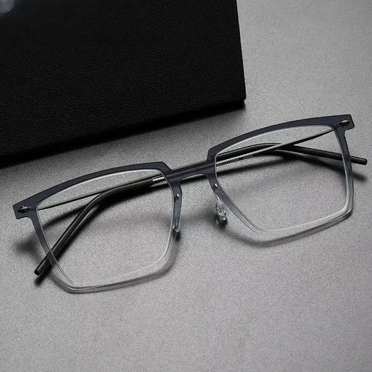Unisex Square Full Rim Titanium Prescription Glasses 366577 — view 1 | Rx Spectacle