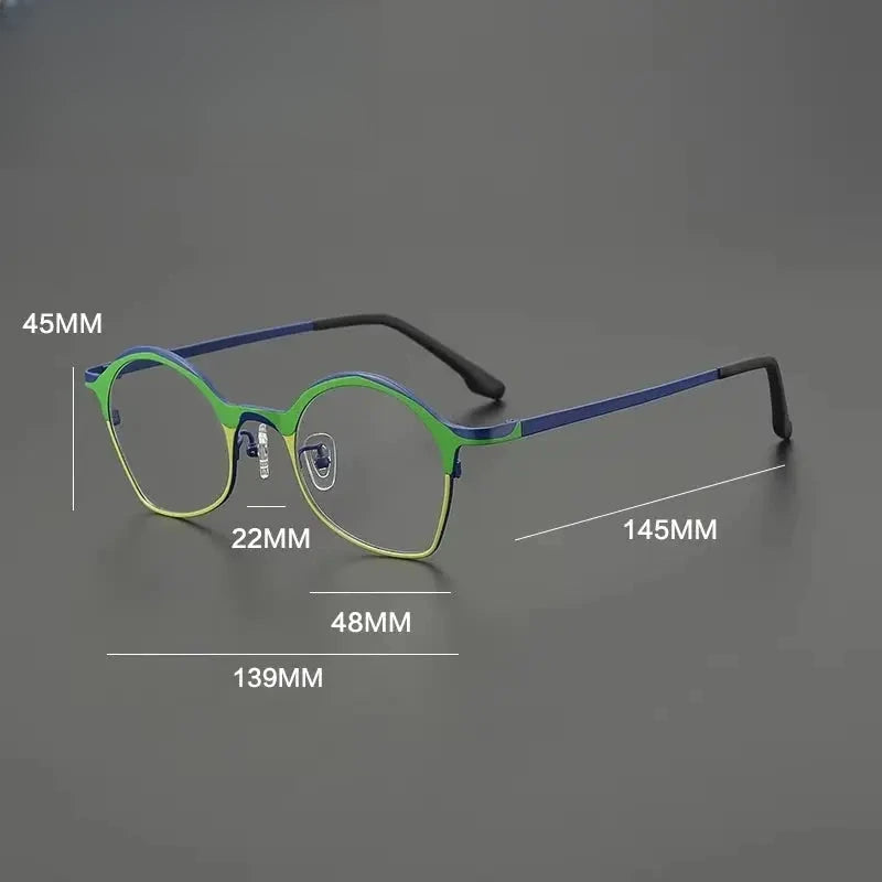 Women's Oval Full Rim Titanium Prescription Glasses G85847 — view 2 | Rx Spectacle