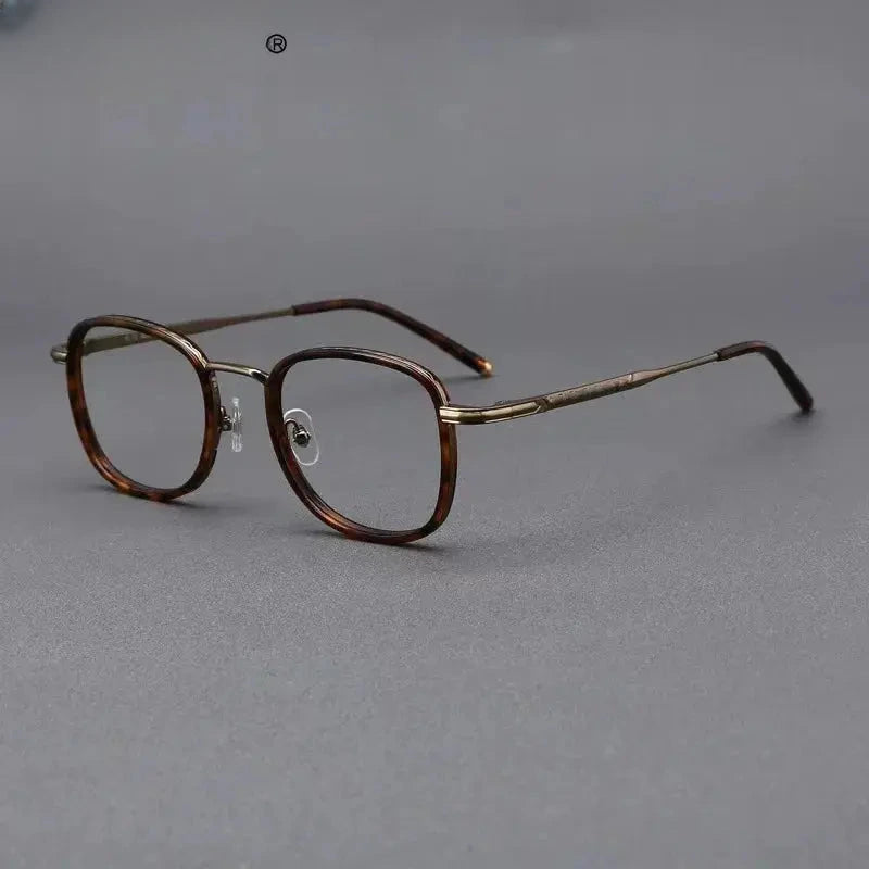 Unisex Square Full Rim Titanium Reading Glasses 10144 — view 1 | Rx Spectacle