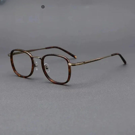 Unisex Square Full Rim Titanium Reading Glasses 10144 — view 1 | Rx Spectacle
